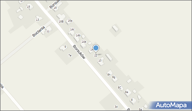 Wisła Mała, Borsuków, 12, mapa Wisła Mała