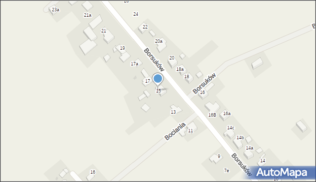 Wisła Mała, Borsuków, 15, mapa Wisła Mała