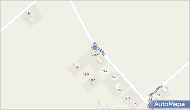 Wisła Mała, Borsuków, 29ae, mapa Wisła Mała