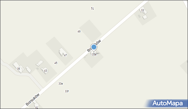 Wisła Mała, Borsuków, 33a, mapa Wisła Mała