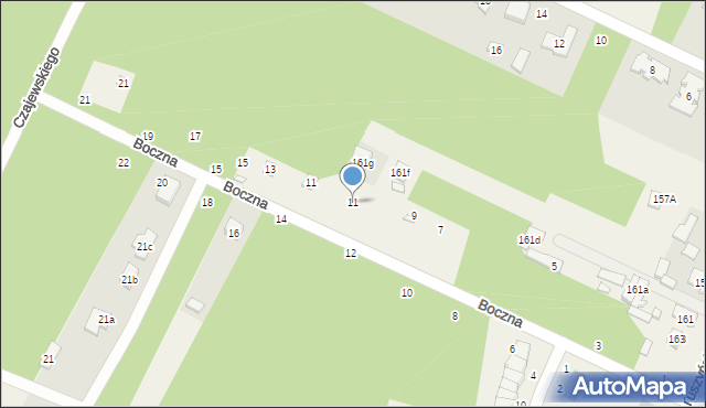 Wiśniowa Góra, Boczna, 11, mapa Wiśniowa Góra