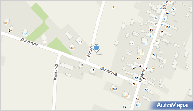 Witkowice, Boczna, 1, mapa Witkowice