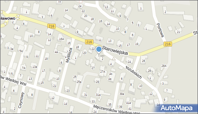 Władysławowo, Bohaterów Kaszubskich, 2a, mapa Władysławowo