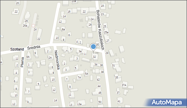 Władysławowo, Bohaterów Kaszubskich, 32a, mapa Władysławowo