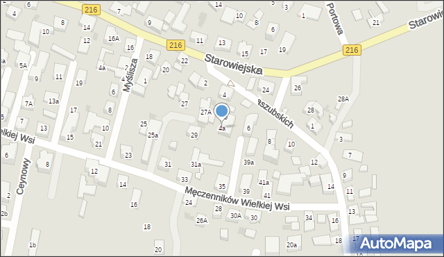 Władysławowo, Bohaterów Kaszubskich, 4a, mapa Władysławowo