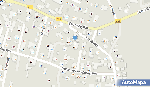 Władysławowo, Bohaterów Kaszubskich, 4b, mapa Władysławowo