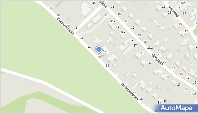 Włocławek, Bobrownicka, 20, mapa Włocławka