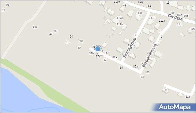 Włocławek, Bobrownicka, 37a, mapa Włocławka