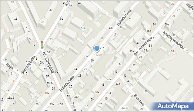 Włocławek, Bojańczyka Jerzego, 17/19, mapa Włocławka