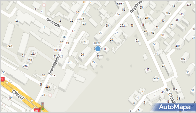 Włocławek, Bojańczyka Jerzego, 33, mapa Włocławka