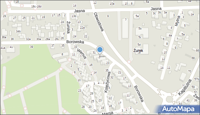 Włocławek, Borowska, 27, mapa Włocławka