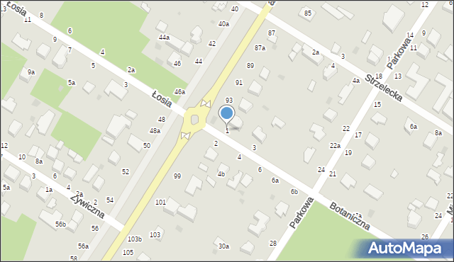 Włocławek, Botaniczna, 1, mapa Włocławka