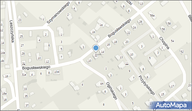 Włoszakowice, Bogusławskiego Wojciecha, 12, mapa Włoszakowice