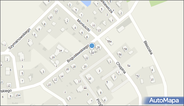 Włoszakowice, Bogusławskiego Wojciecha, 24, mapa Włoszakowice