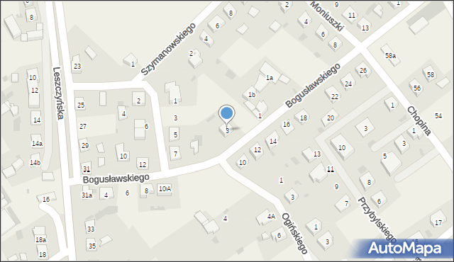 Włoszakowice, Bogusławskiego Wojciecha, 3, mapa Włoszakowice