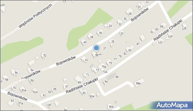 Wodzisław Śląski, Bojowników, 39, mapa Wodzisławia Śląskiego