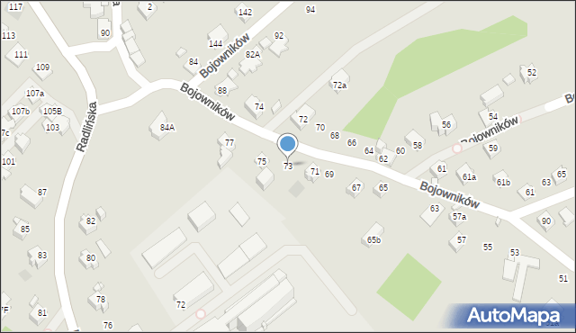 Wodzisław Śląski, Bojowników, 73, mapa Wodzisławia Śląskiego