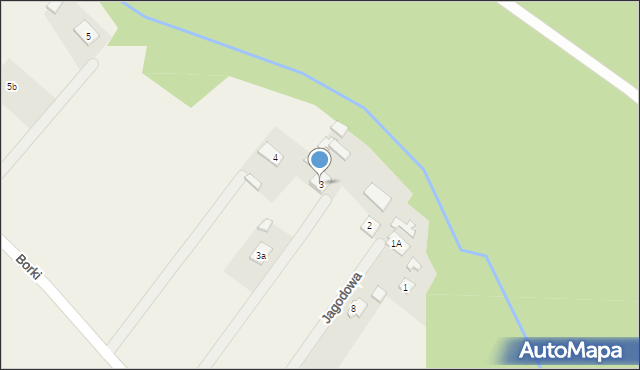 Wojciechów, Borki, 3, mapa Wojciechów