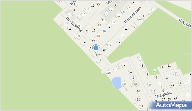 Wojnówko, Borówkowa, 3, mapa Wojnówko