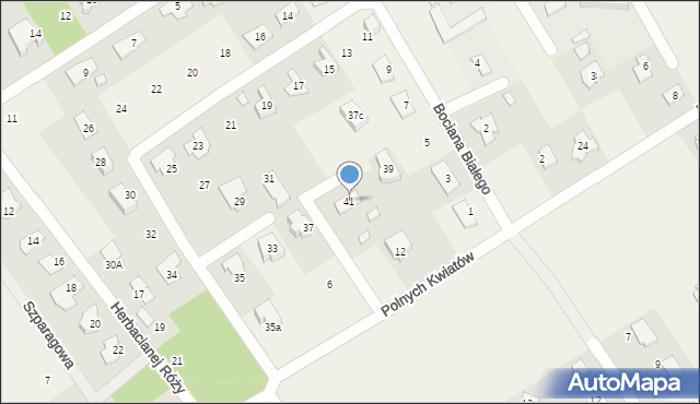 Wólka Kozodawska, Bociana Białego, 41, mapa Wólka Kozodawska