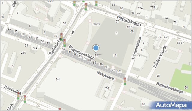 Wrocław, Bogusławskiego Wojciecha, 14, mapa Wrocławia