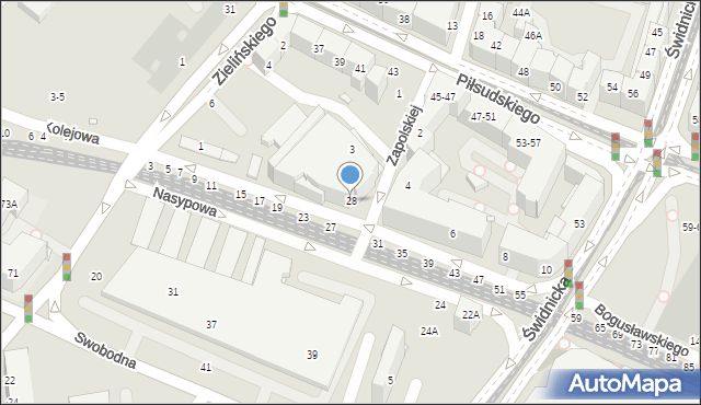 Wrocław, Bogusławskiego Wojciecha, 28, mapa Wrocławia