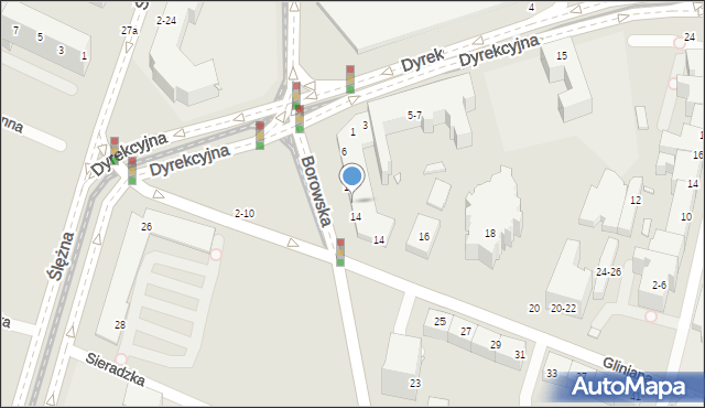 Wrocław, Borowska, 12, mapa Wrocławia