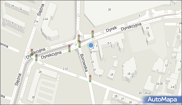 Wrocław, Borowska, 6, mapa Wrocławia