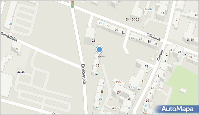 Wrocław, Borowska, 30, mapa Wrocławia