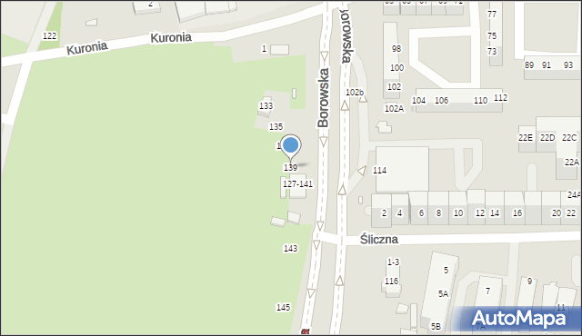 Wrocław, Borowska, 139, mapa Wrocławia