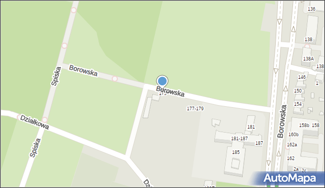 Wrocław, Borowska, 175, mapa Wrocławia