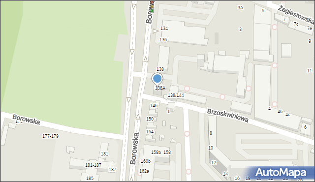 Wrocław, Borowska, 144, mapa Wrocławia