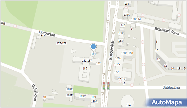 Wrocław, Borowska, 181, mapa Wrocławia