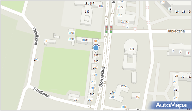Wrocław, Borowska, 193, mapa Wrocławia