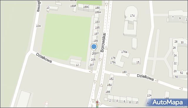 Wrocław, Borowska, 203, mapa Wrocławia