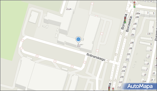 Wrocław, Borowska, 211, mapa Wrocławia