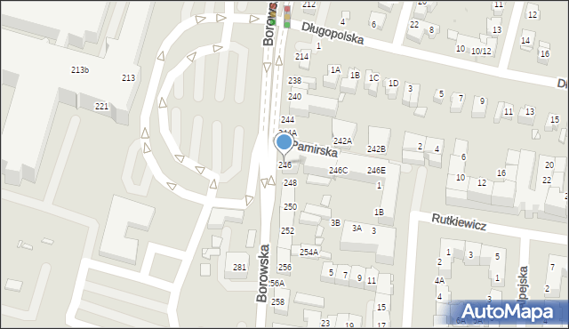 Wrocław, Borowska, 246, mapa Wrocławia