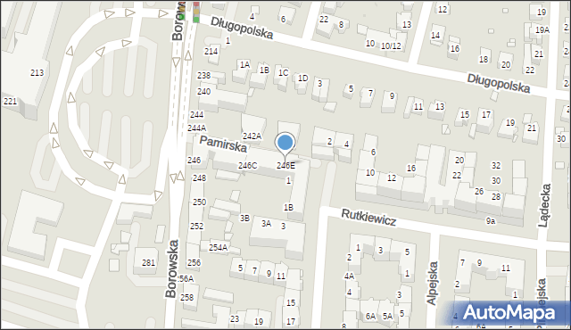 Wrocław, Borowska, 246E, mapa Wrocławia