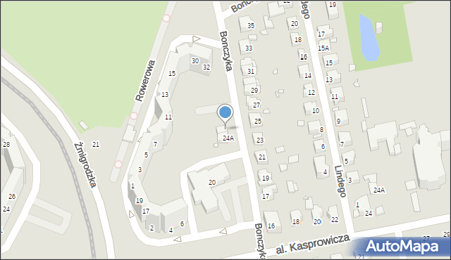Wrocław, Bonczyka Norberta, ks., 26, mapa Wrocławia