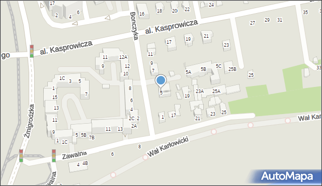 Wrocław, Bonczyka Norberta, ks., 5, mapa Wrocławia