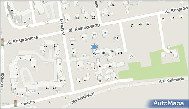 Wrocław, Bonczyka Norberta, ks., 5A, mapa Wrocławia