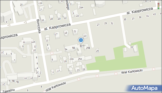 Wrocław, Bonczyka Norberta, ks., 5C, mapa Wrocławia