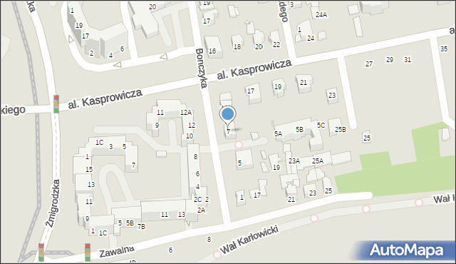 Wrocław, Bonczyka Norberta, ks., 7, mapa Wrocławia