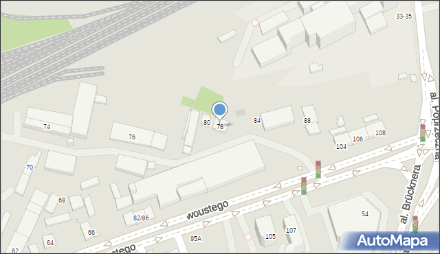 Wrocław, Bolesława Krzywoustego, 78, mapa Wrocławia