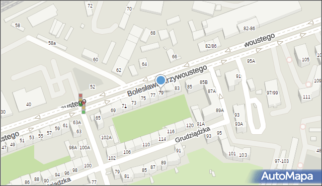 Wrocław, Bolesława Krzywoustego, 79, mapa Wrocławia