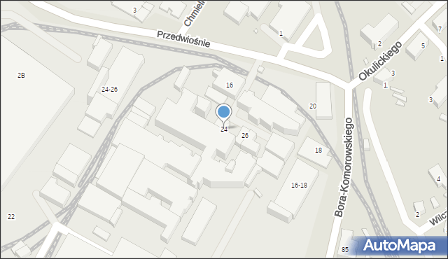 Wrocław, Bora-Komorowskiego Tadeusza, gen., 24, mapa Wrocławia