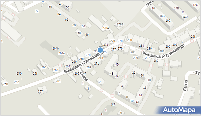 Wrocław, Bolesława Krzywoustego, 273, mapa Wrocławia