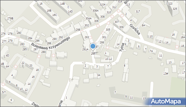 Wrocław, Bolesława Krzywoustego, 295, mapa Wrocławia