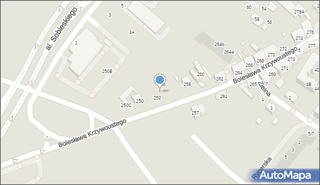 Wrocław, Bolesława Krzywoustego, 254, mapa Wrocławia