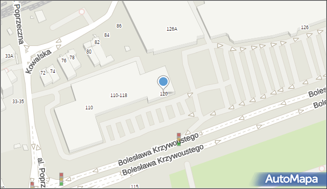 Wrocław, Bolesława Krzywoustego, 120, mapa Wrocławia